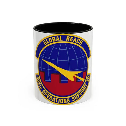 305 Operations Support Squadron AMC (U.S. Air Force) Accent Coffee Mug 11oz Black - Go Mug Yourself