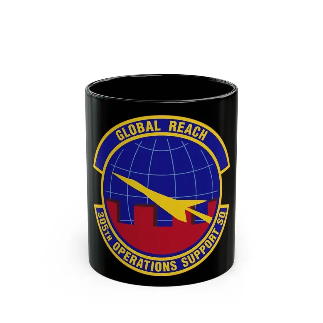 305 Operations Support Squadron AMC (U.S. Air Force) Black Coffee Mug 11oz - Go Mug Yourself