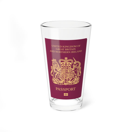 British National Passport - Pint Glass 16oz