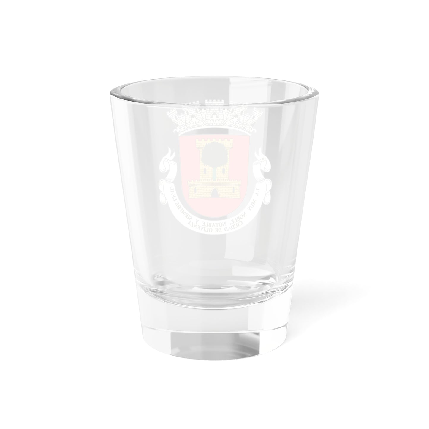 Escudo de Olivenza corona mural (Spain) (Coat of Arms) Shot Glass 1.5oz