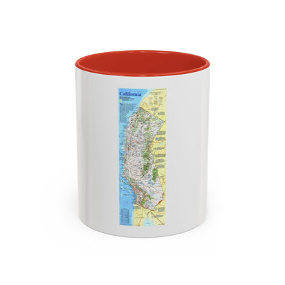 USA - California (1993) (Map) Accent Coffee Mug