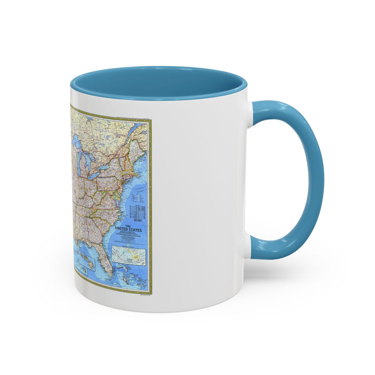 USA - The United States (1987) (Map) Accent Coffee Mug