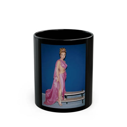 Leslie Parrish #207 (Vintage Female Icon) Black Coffee Mug-11oz-Go Mug Yourself