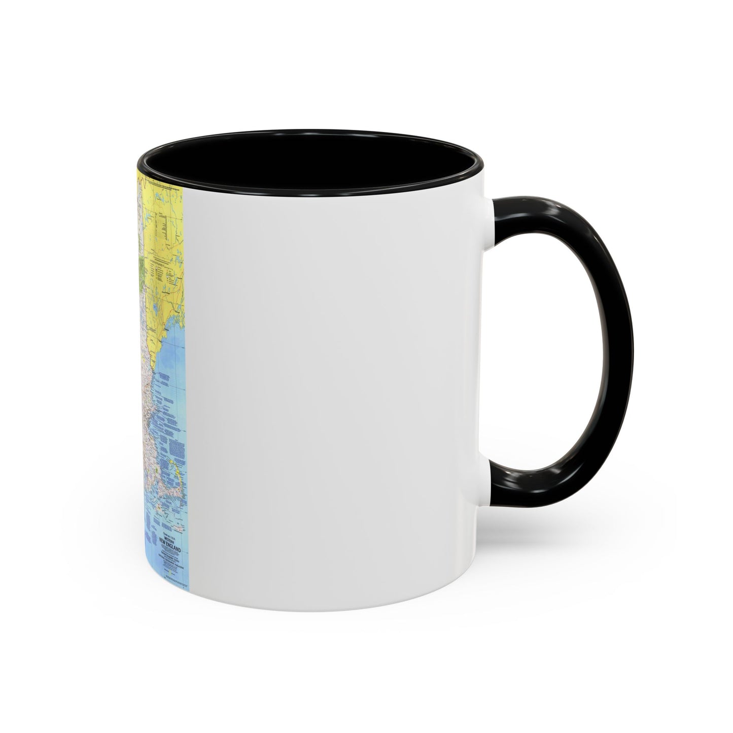 USA - Western New England 1 (1975) (Map) Accent Coffee Mug