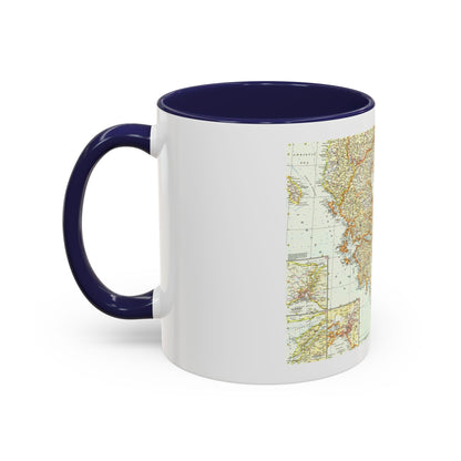 Greece and the Aegean (1958) (Map) Accent Coffee Mug