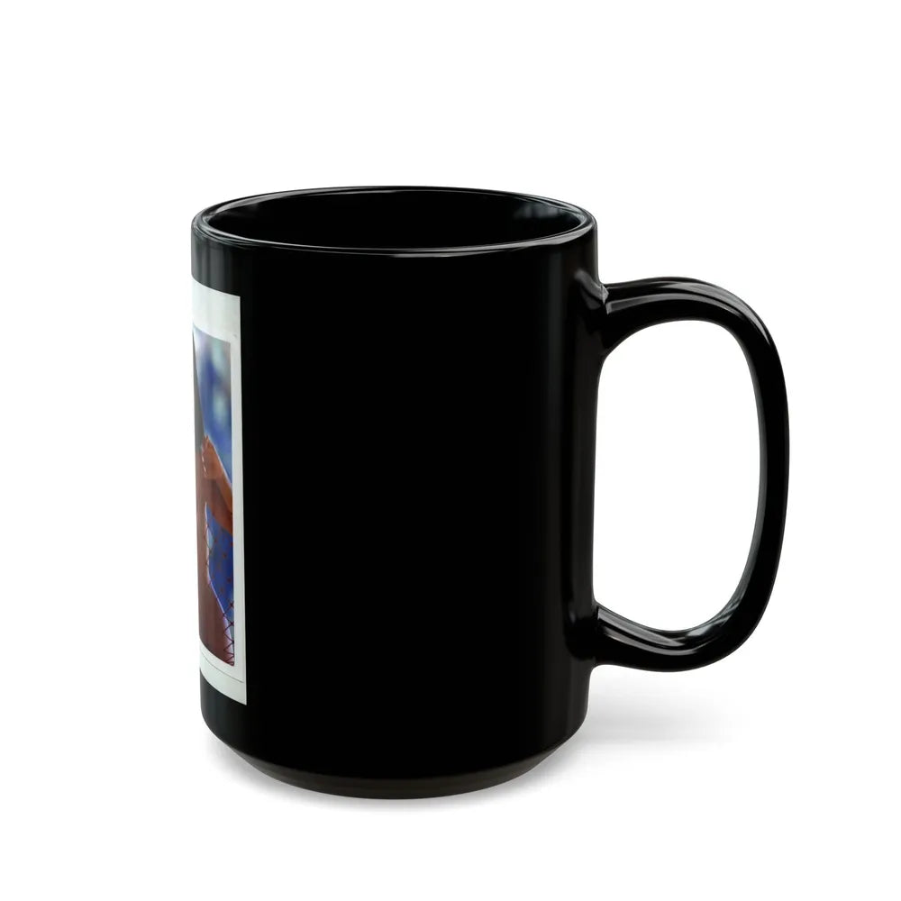 Victoria Vetri #69 - Topless (Vintage Female Icon) Black Coffee Mug-Go Mug Yourself