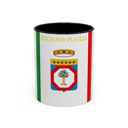 Flag of Apulia Italy - Accent Coffee Mug-11oz-Black-Go Mug Yourself