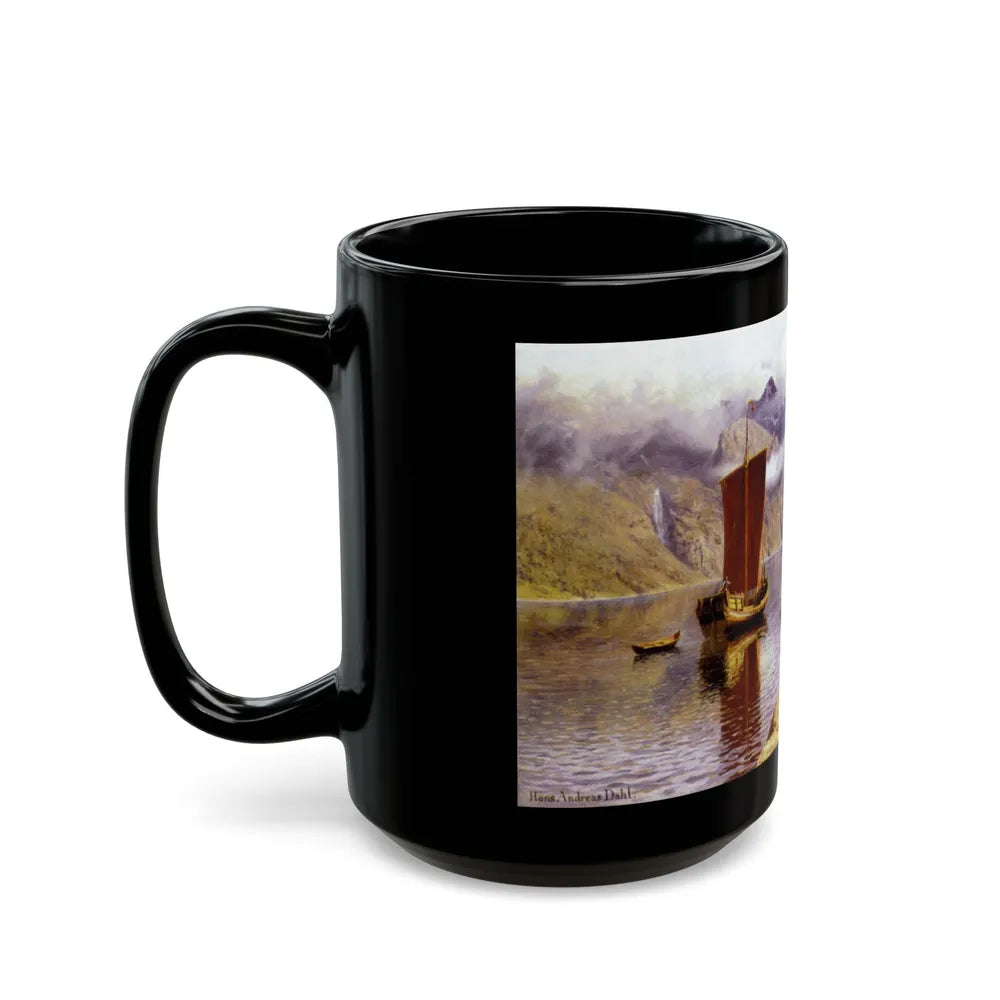 hansandreasdahl awaitinghisreturn - Black Coffee Mug-Go Mug Yourself