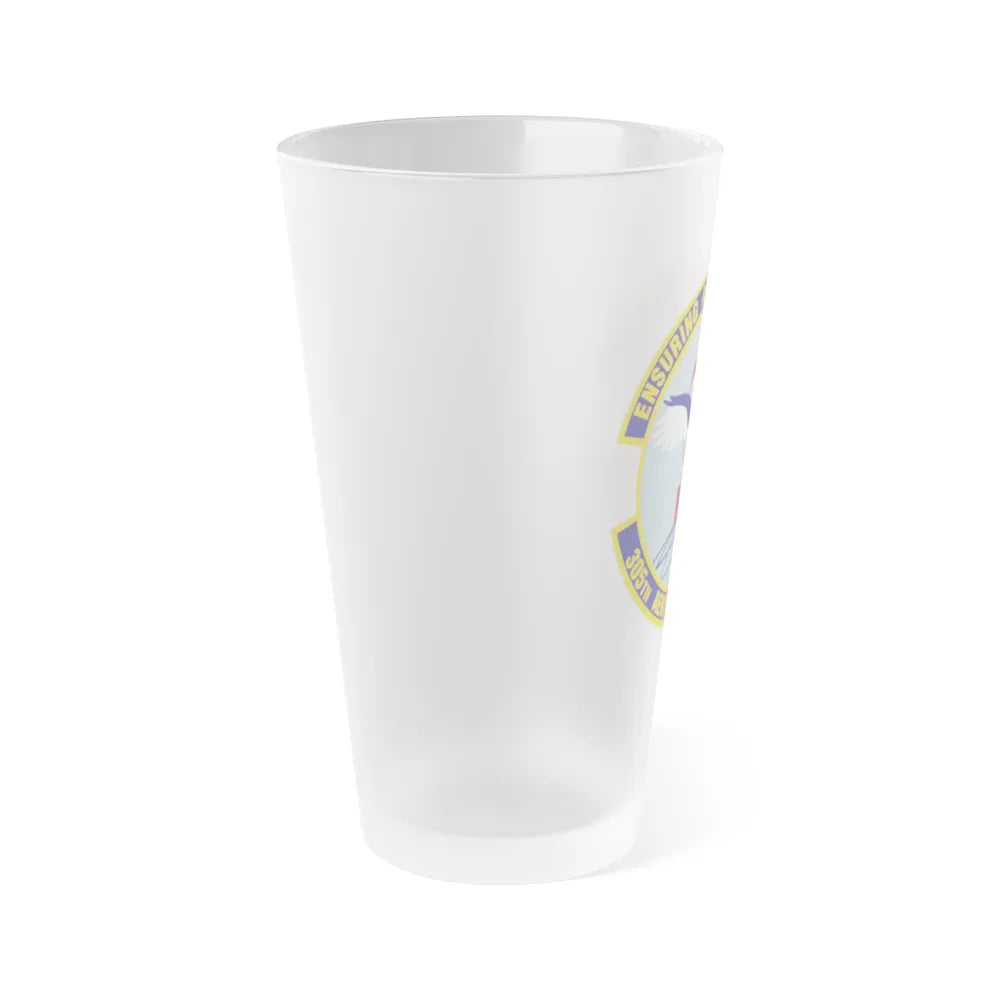 305th Aerospace Medicine Squadron (U.S. Air Force) Frosted Pint Glass 16oz-Go Mug Yourself