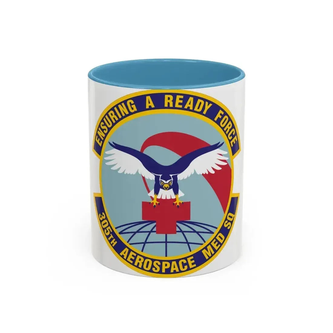 305th Aerospace Medicine Squadron (U.S. Air Force) Accent Coffee Mug 11oz Light Blue - Go Mug Yourself