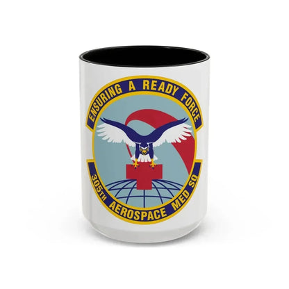 305th Aerospace Medicine Squadron (U.S. Air Force) Accent Coffee Mug 15oz Black - Go Mug Yourself