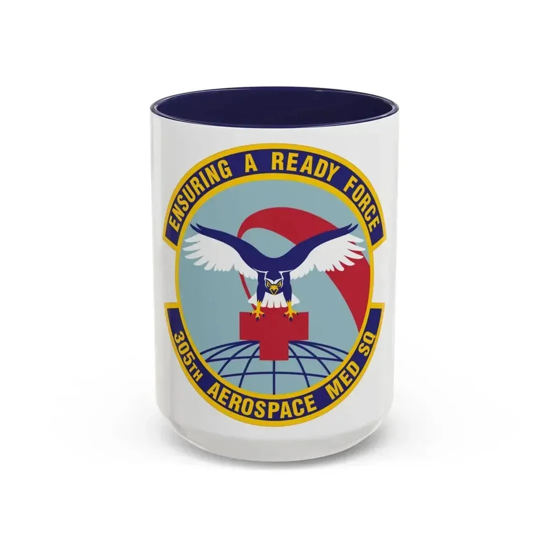305th Aerospace Medicine Squadron (U.S. Air Force) Accent Coffee Mug 15oz Navy - Go Mug Yourself