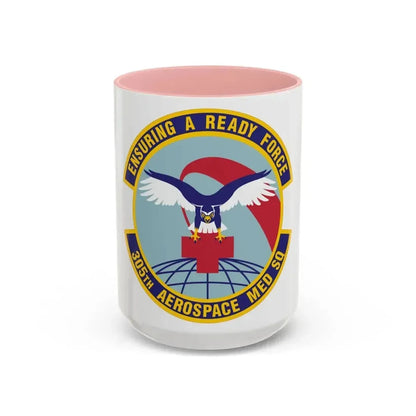 305th Aerospace Medicine Squadron (U.S. Air Force) Accent Coffee Mug 15oz Pink - Go Mug Yourself