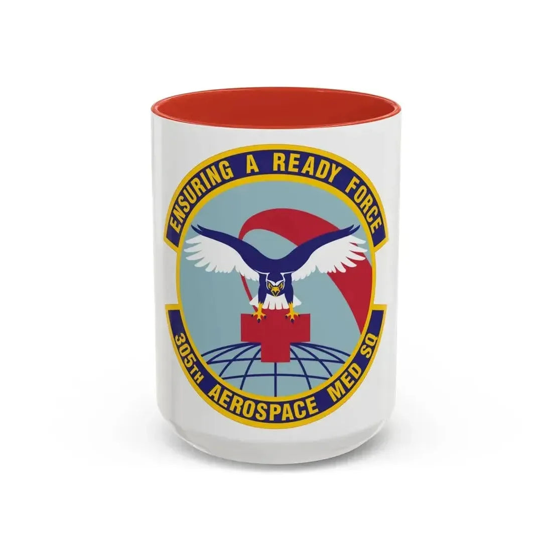 305th Aerospace Medicine Squadron (U.S. Air Force) Accent Coffee Mug 15oz Red - Go Mug Yourself