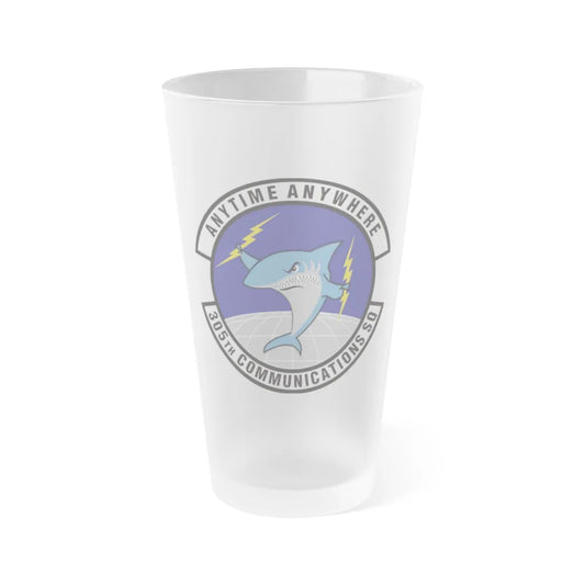 305th Communications Squadron (U.S. Air Force) Frosted Pint Glass 16oz-16oz-Frosted-Go Mug Yourself