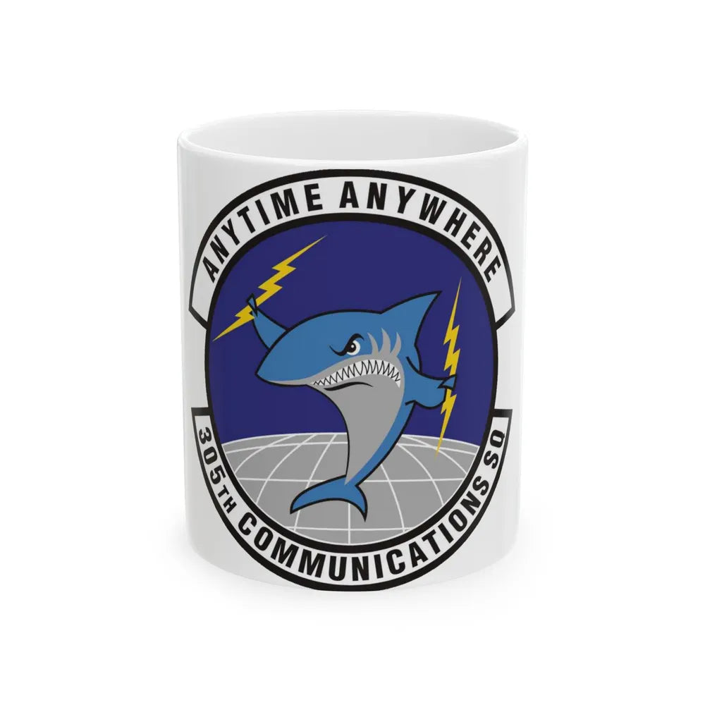 305th Communications Squadron (U.S. Air Force) White Coffee Mug-11oz-Go Mug Yourself