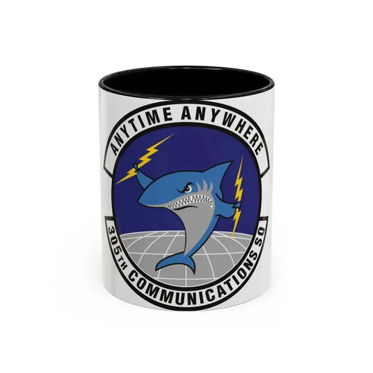 305th Communications Squadron (U.S. Air Force) Accent Coffee Mug 11oz Black - Go Mug Yourself