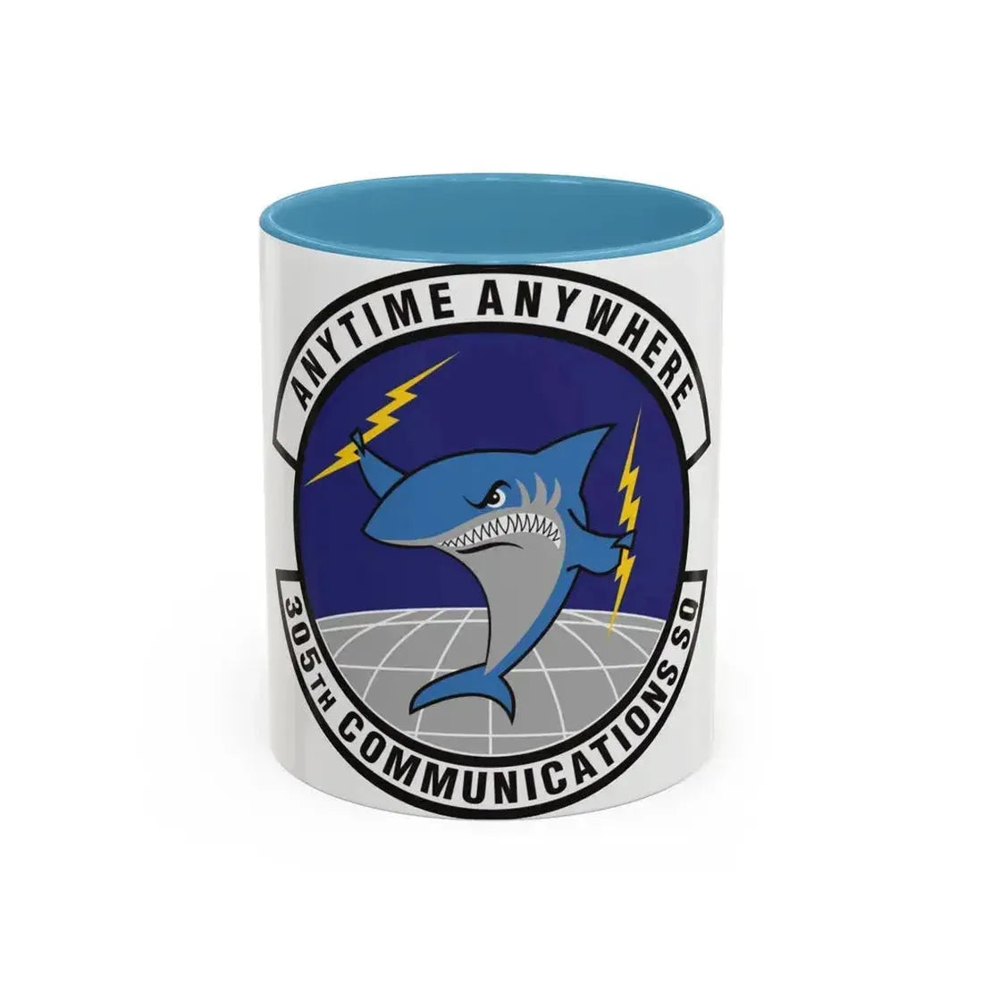 305th Communications Squadron (U.S. Air Force) Accent Coffee Mug 11oz Light Blue - Go Mug Yourself