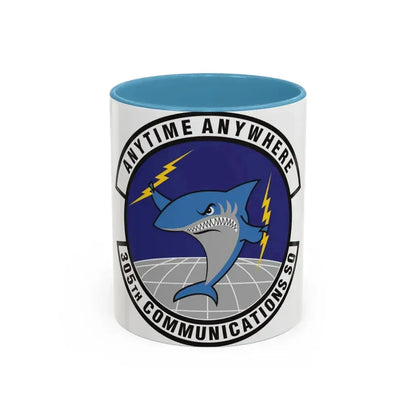 305th Communications Squadron (U.S. Air Force) Accent Coffee Mug 11oz Light Blue - Go Mug Yourself