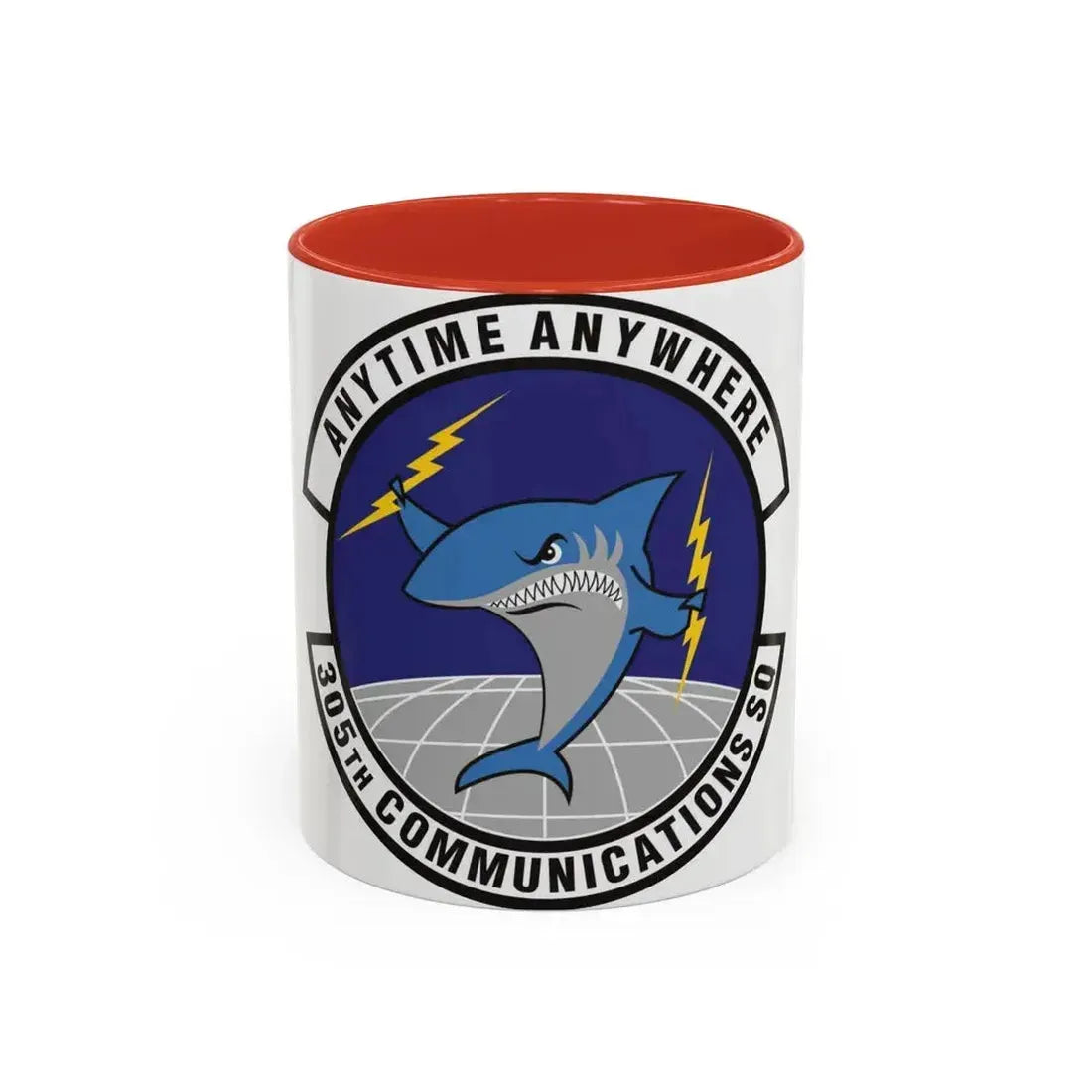 305th Communications Squadron (U.S. Air Force) Accent Coffee Mug 11oz Red - Go Mug Yourself