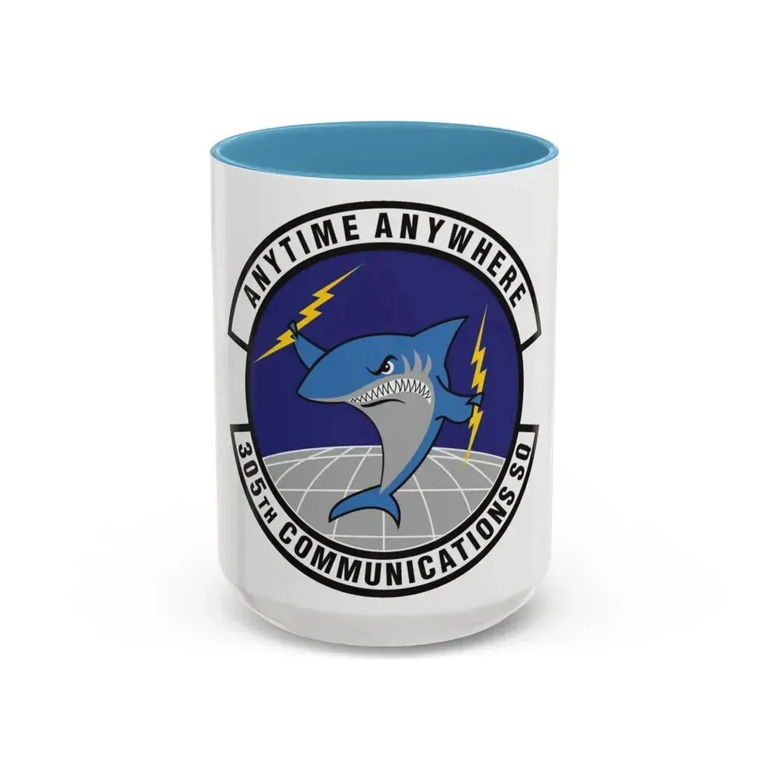 305th Communications Squadron (U.S. Air Force) Accent Coffee Mug 15oz Light Blue - Go Mug Yourself