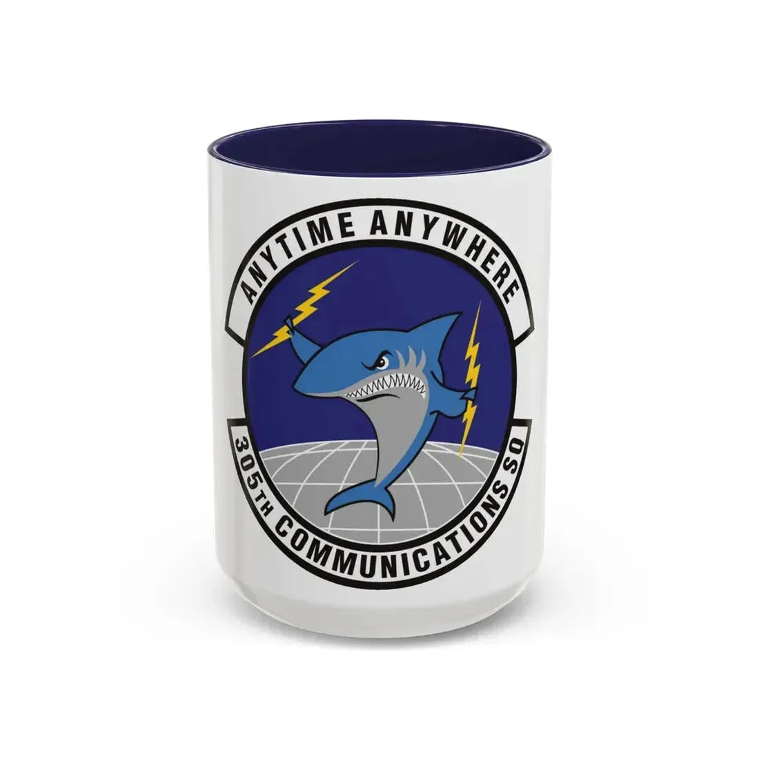 305th Communications Squadron (U.S. Air Force) Accent Coffee Mug 15oz Navy - Go Mug Yourself