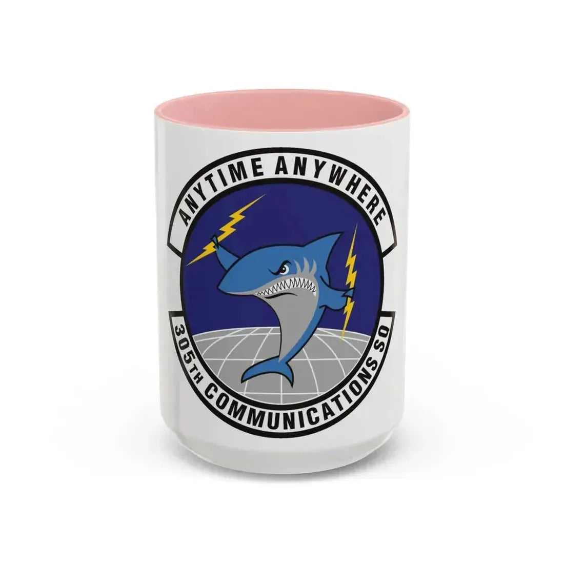 305th Communications Squadron (U.S. Air Force) Accent Coffee Mug 15oz Pink - Go Mug Yourself