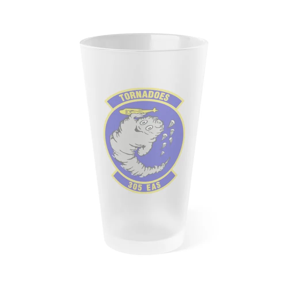 305th Expeditionary Airlift Squadron (U.S. Air Force) Frosted Pint Glass 16oz-16oz-Frosted-Go Mug Yourself