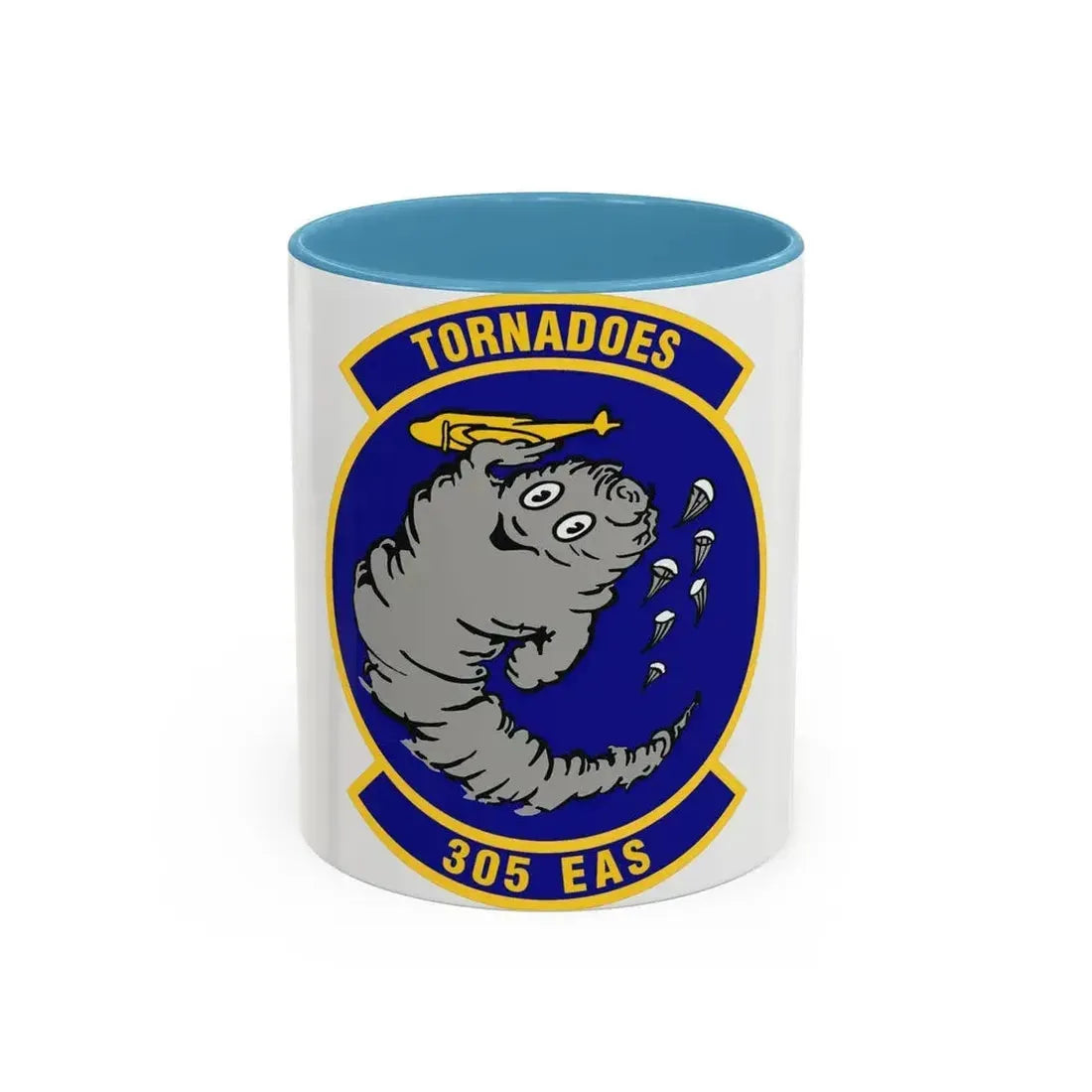305th Expeditionary Airlift Squadron (U.S. Air Force) Accent Coffee Mug 11oz Light Blue - Go Mug Yourself