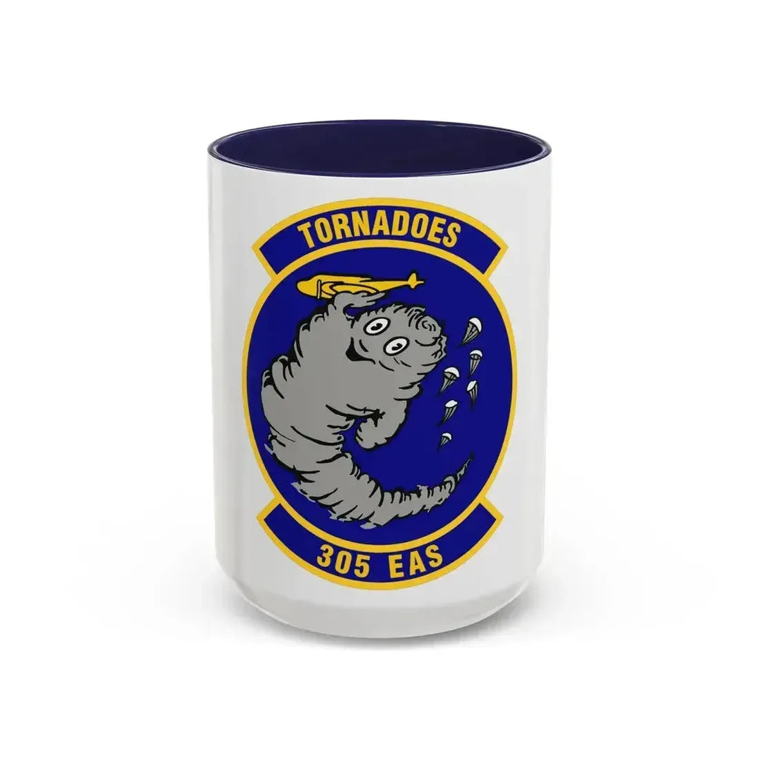 305th Expeditionary Airlift Squadron (U.S. Air Force) Accent Coffee Mug 15oz Navy - Go Mug Yourself