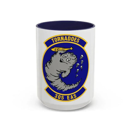 305th Expeditionary Airlift Squadron (U.S. Air Force) Accent Coffee Mug 15oz Navy - Go Mug Yourself