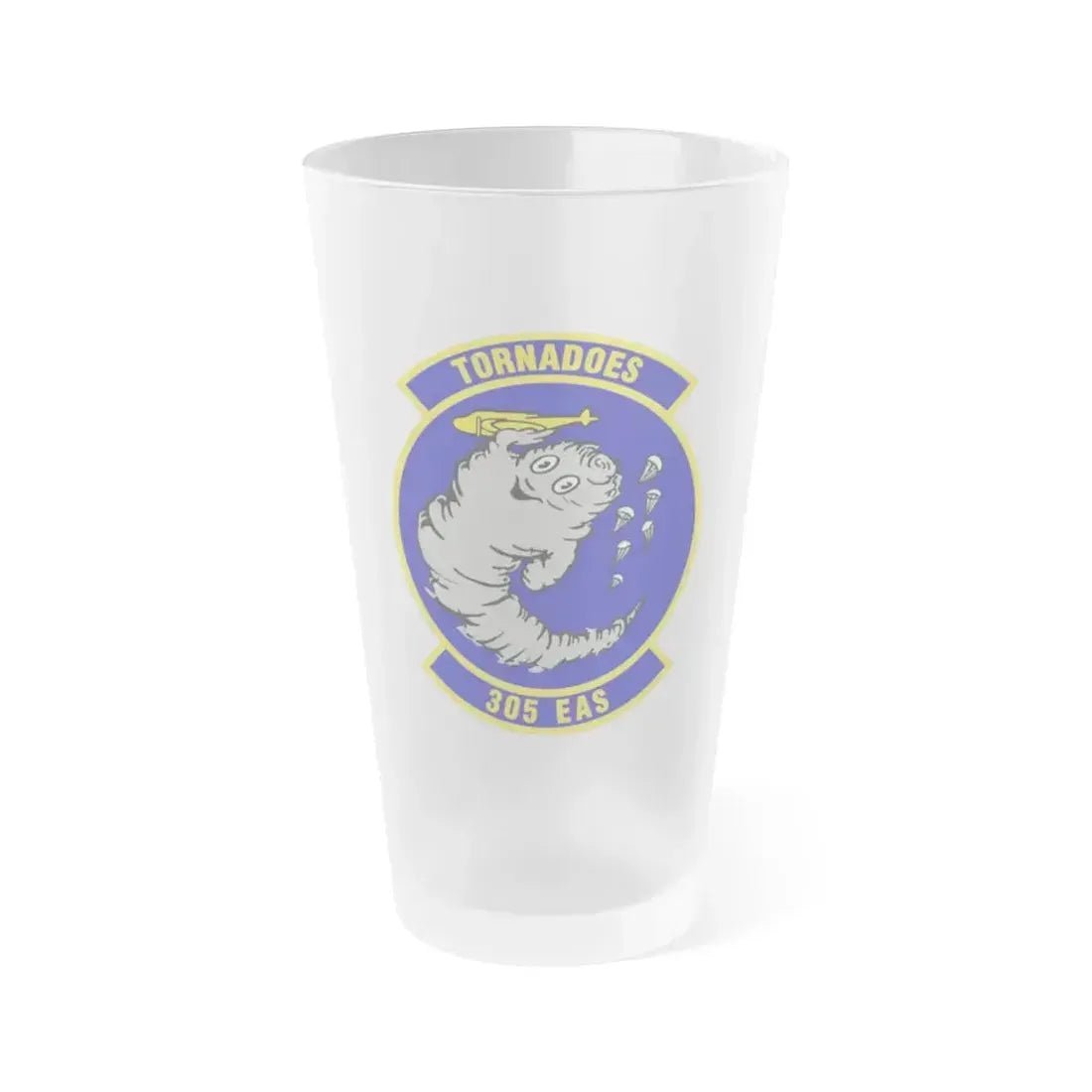 305th Expeditionary Airlift Squadron (U.S. Air Force) Frosted Pint Glass 16oz 16oz Frosted - Go Mug Yourself
