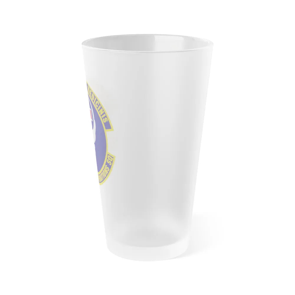 305th Medical Operations Squadron (U.S. Air Force) Frosted Pint Glass 16oz-Go Mug Yourself