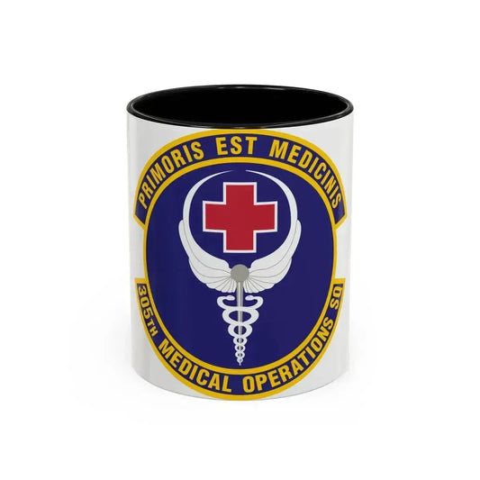 305th Medical Operations Squadron (U.S. Air Force) Accent Coffee Mug 11oz Black - Go Mug Yourself