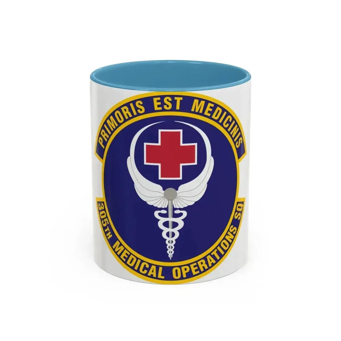 305th Medical Operations Squadron (U.S. Air Force) Accent Coffee Mug 11oz Light Blue - Go Mug Yourself