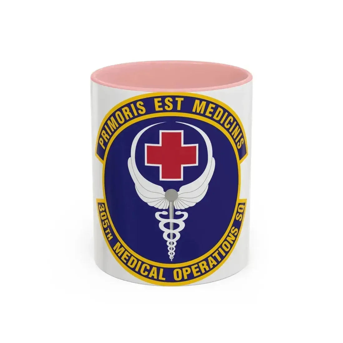 305th Medical Operations Squadron (U.S. Air Force) Accent Coffee Mug 11oz Pink - Go Mug Yourself