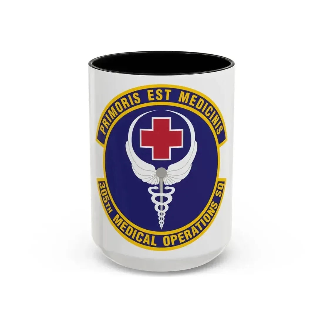 305th Medical Operations Squadron (U.S. Air Force) Accent Coffee Mug 15oz Black - Go Mug Yourself