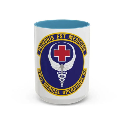 305th Medical Operations Squadron (U.S. Air Force) Accent Coffee Mug 15oz Light Blue - Go Mug Yourself