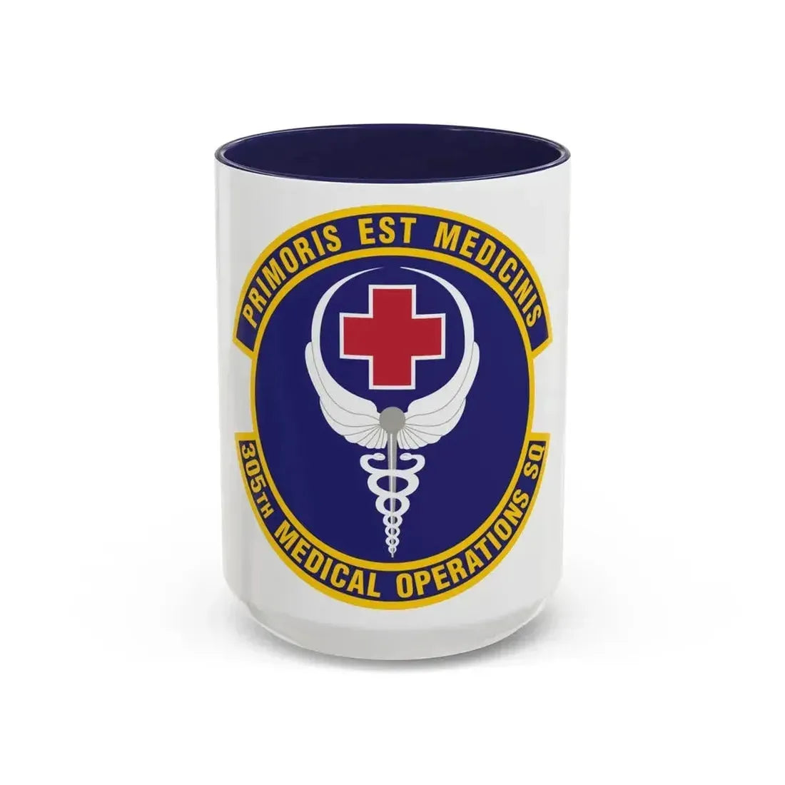 305th Medical Operations Squadron (U.S. Air Force) Accent Coffee Mug 15oz Navy - Go Mug Yourself
