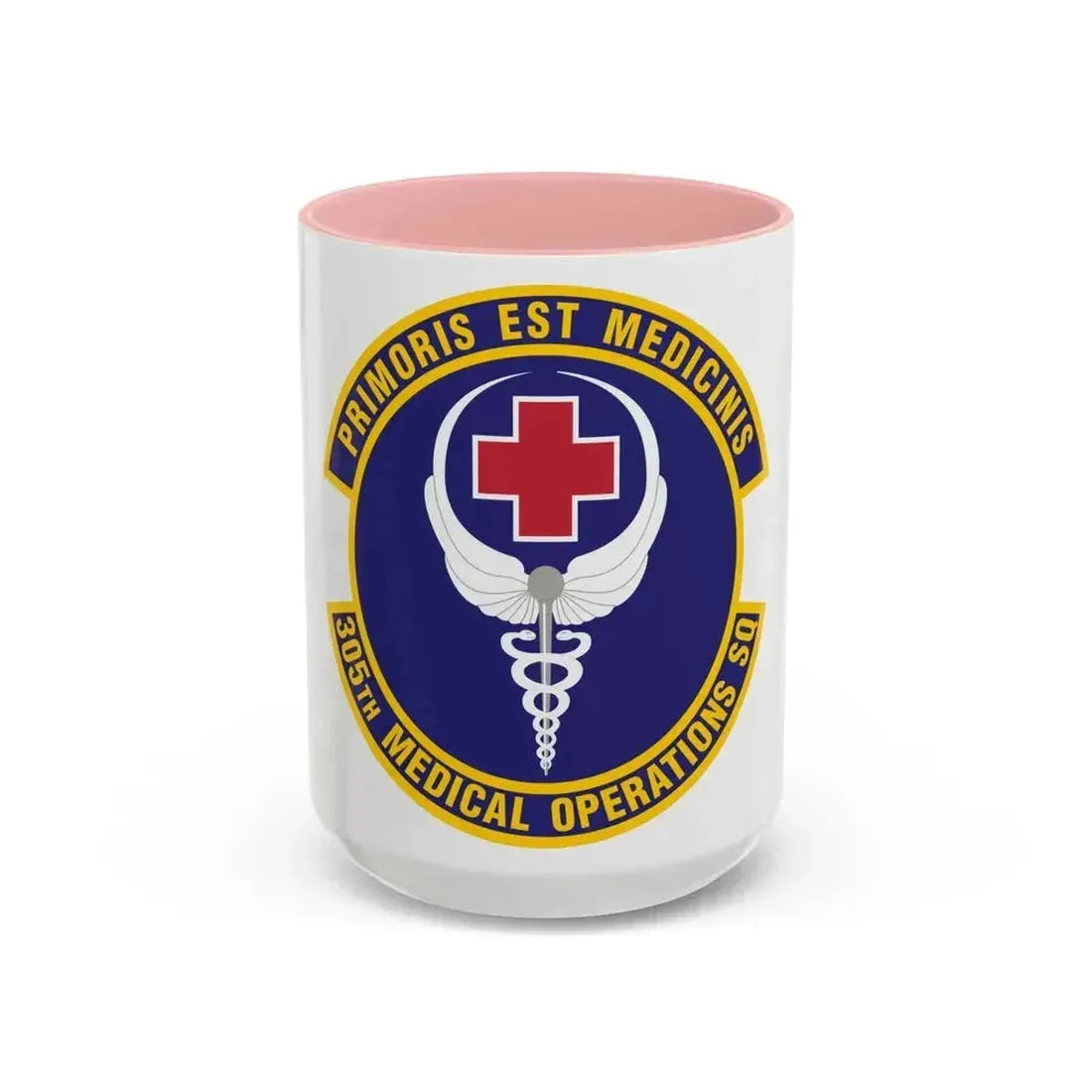305th Medical Operations Squadron (U.S. Air Force) Accent Coffee Mug 15oz Pink - Go Mug Yourself