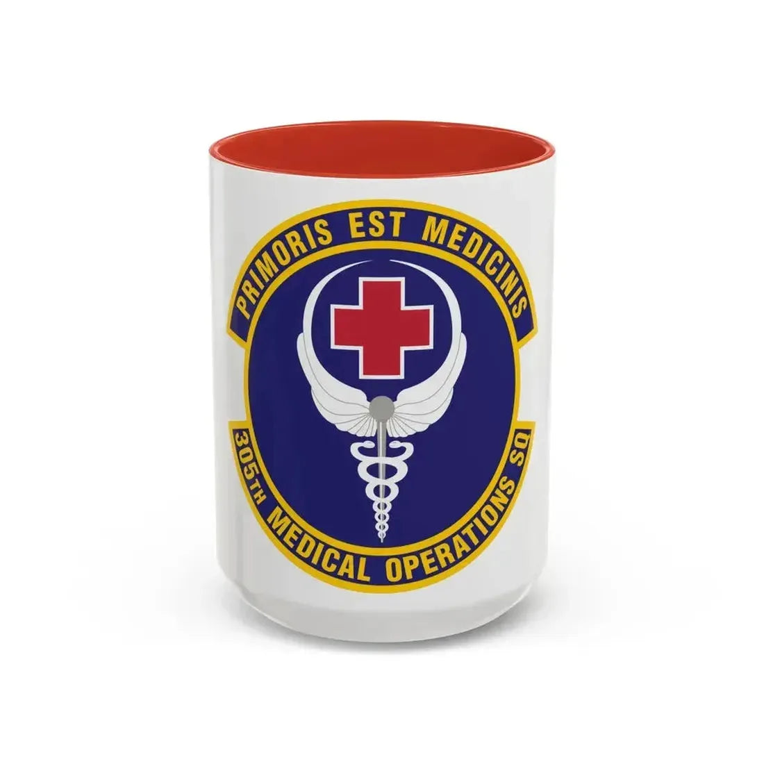 305th Medical Operations Squadron (U.S. Air Force) Accent Coffee Mug 15oz Red - Go Mug Yourself