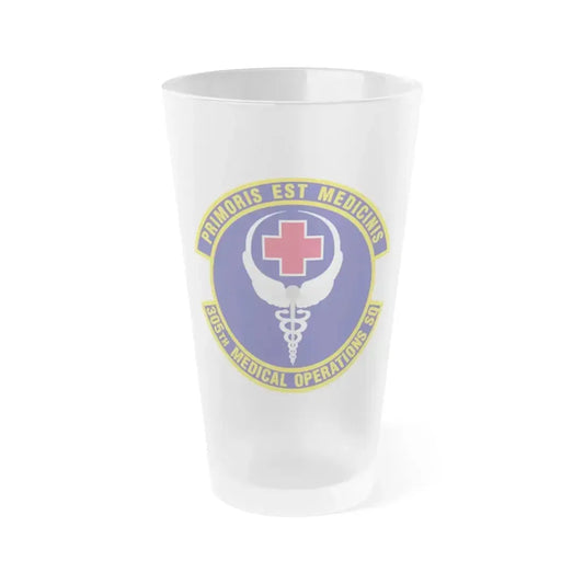 305th Medical Operations Squadron (U.S. Air Force) Frosted Pint Glass 16oz 16oz Frosted - Go Mug Yourself