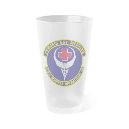 305th Medical Operations Squadron (U.S. Air Force) Frosted Pint Glass 16oz 16oz Frosted - Go Mug Yourself