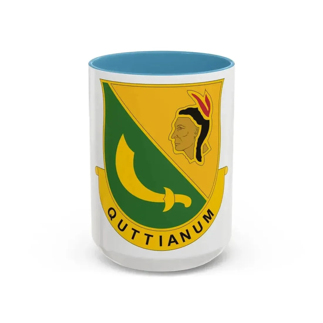 306 Military Police Battalion (U.S. Army) Accent Coffee Mug 15oz Light Blue - Go Mug Yourself