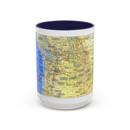 USA - Pacific Northwest 1 (1986) (Map) Accent Coffee Mug