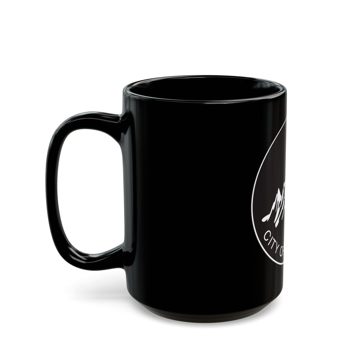 Seal of Boulder Colorado - Black Coffee Mug