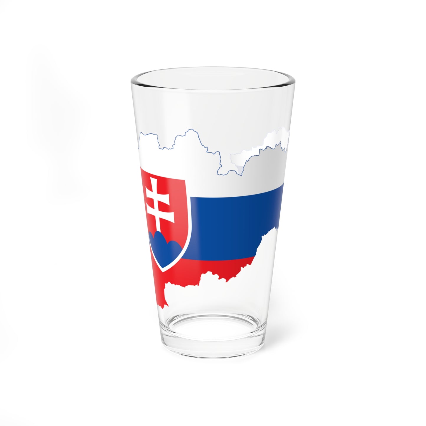 Flag Map Of Slovakia (Slovakia) Pint Glass 16oz