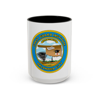 USCG Institute Oklahoma City (U.S. Coast Guard) Accent Coffee Mug