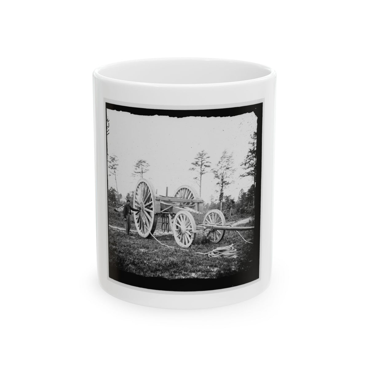 Dutch Gap, Va., Vicinity. Sling For Transporting Big Guns (U.S. Civil War) White Coffee Mug
