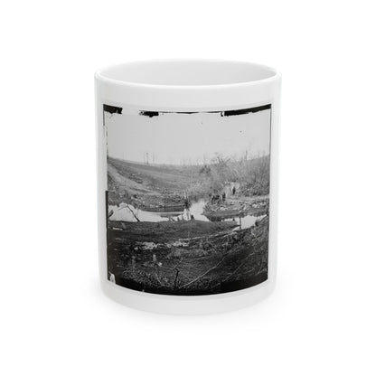 Cub Run, Va.  View With Destroyed Bridge (U.S. Civil War) White Coffee Mug